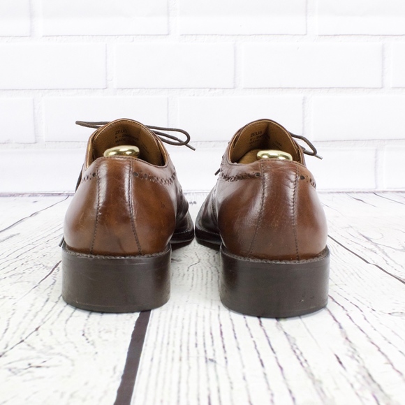 Marco Vicci Zues Brown Leather Dress Shoes Size 10 - Picture 5 of 8